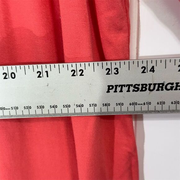 Ava & Viv Coral Pink Button-Front Blouse Tunic Top 3X Lightweight Minimalist - Picture 4 of 7